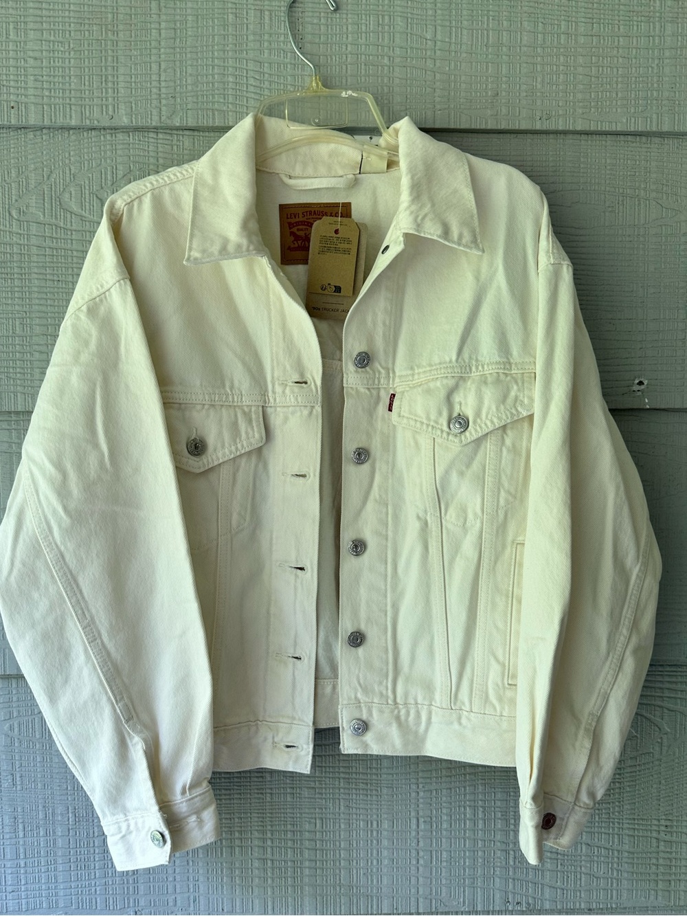 Levi's '90s Trucker Jacket Relaxed Fit Women’s| Off-white or cream NWT~XS